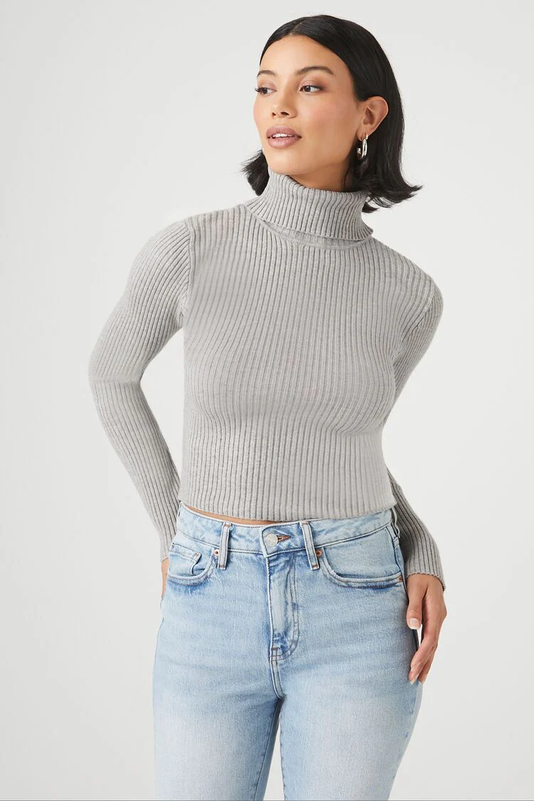 Ribbed Turtleneck Sweater - Image 6