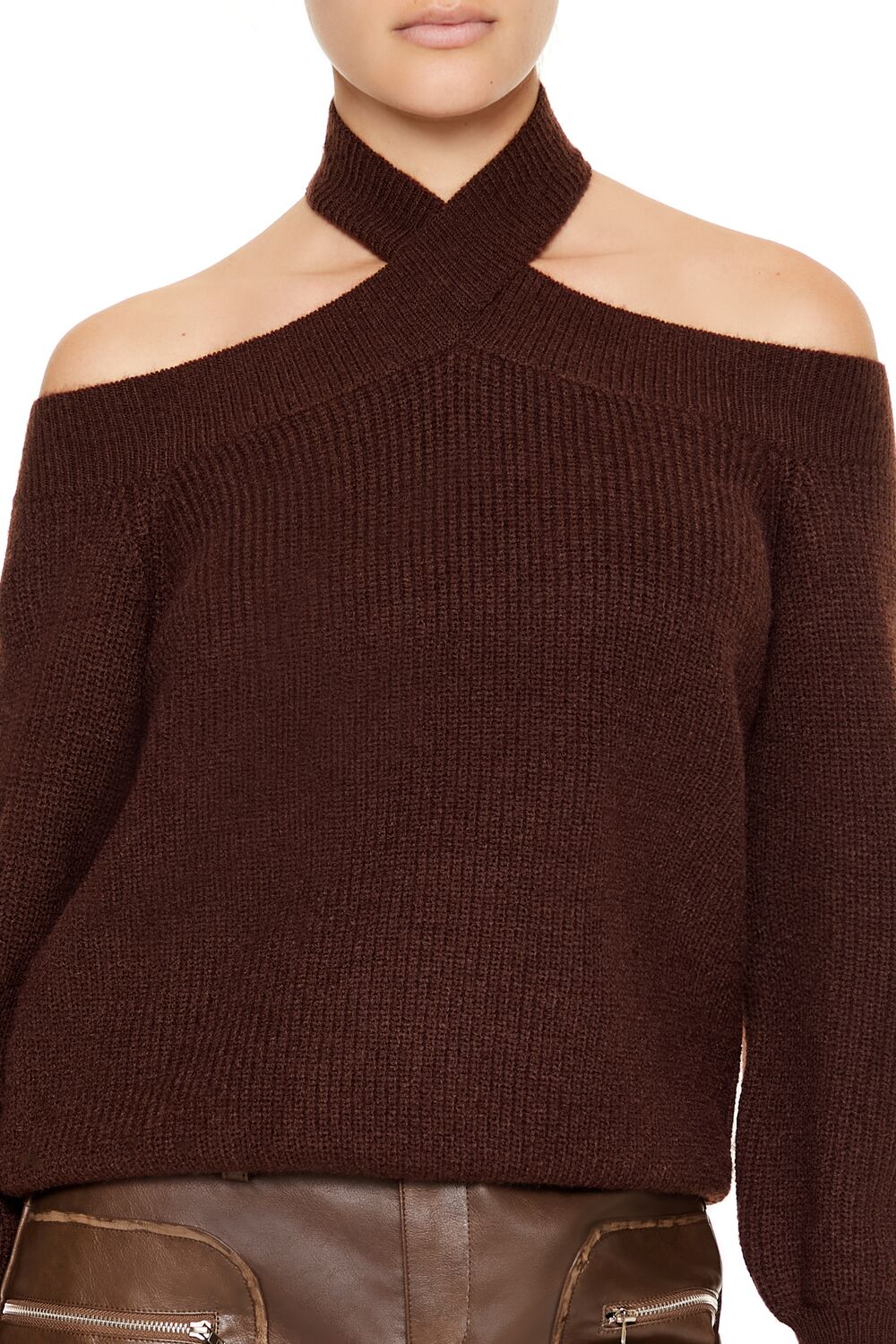 Crisscross Off-the-Shoulder Sweater - Image 8