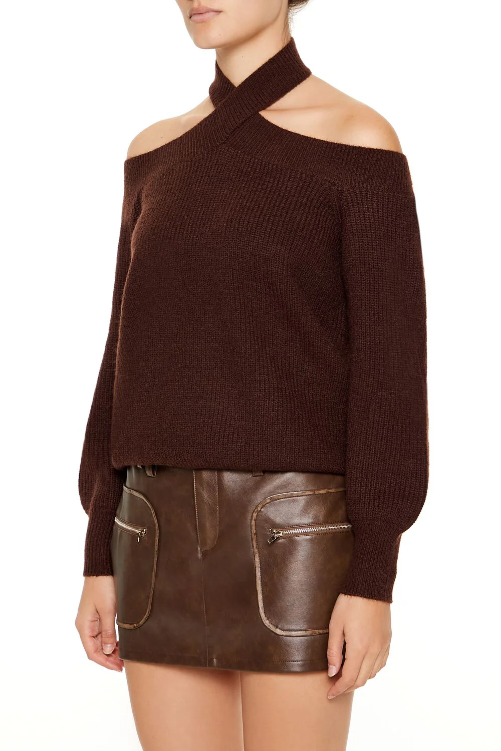 Crisscross Off-the-Shoulder Sweater - Image 9
