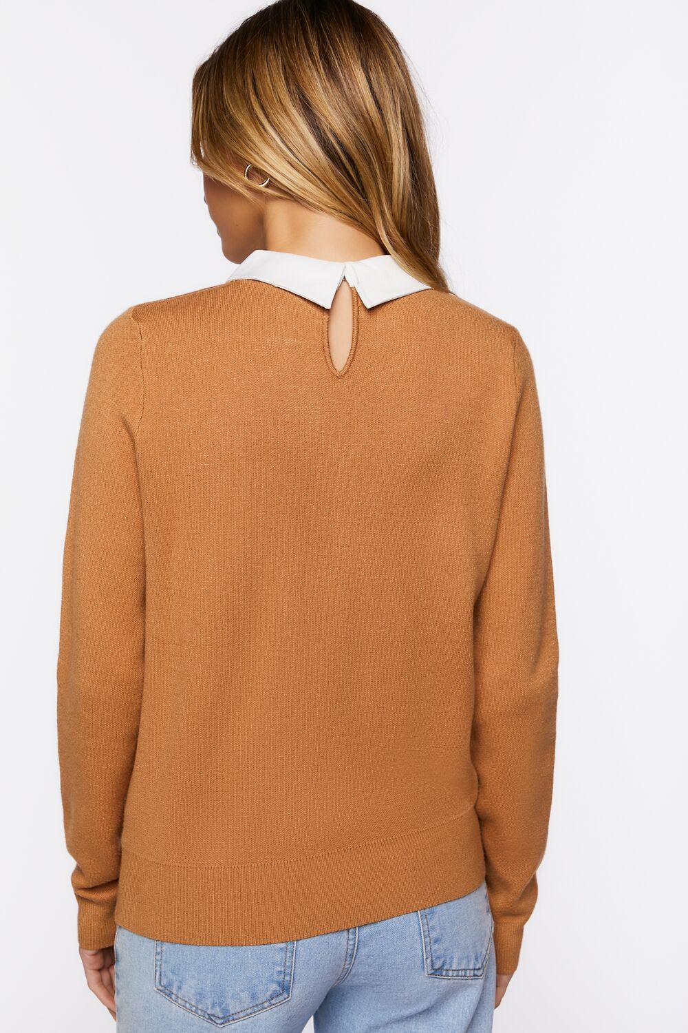 Faux Gem-Collar Sweater - Image 3