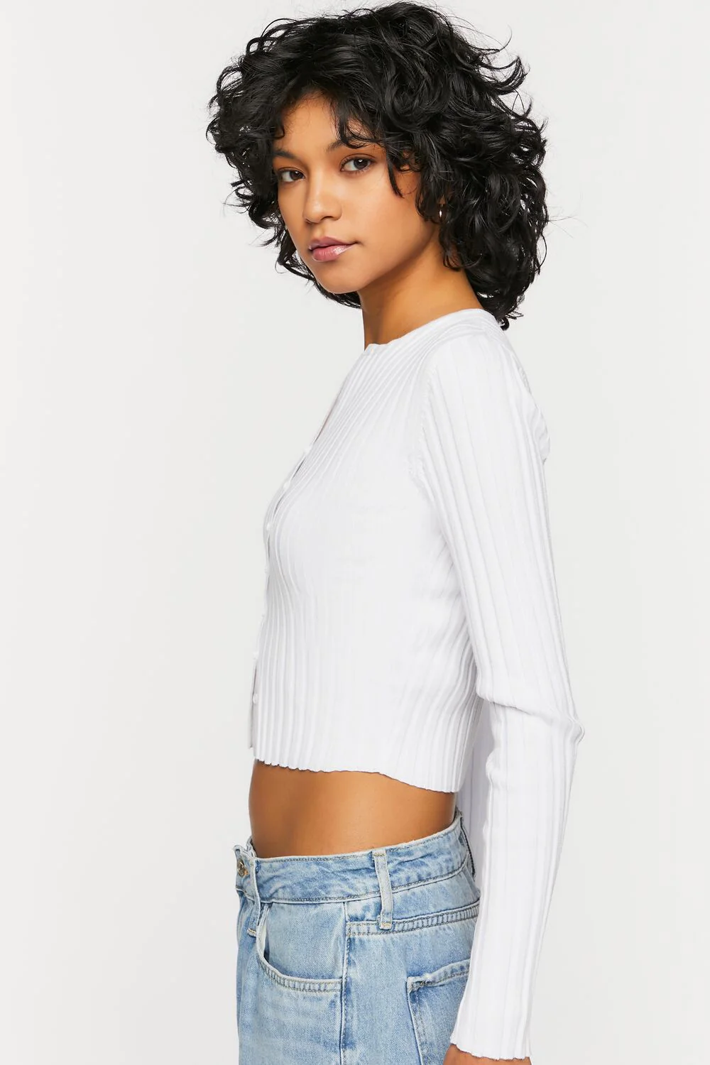 Ribbed Cardigan Sweater - Image 2