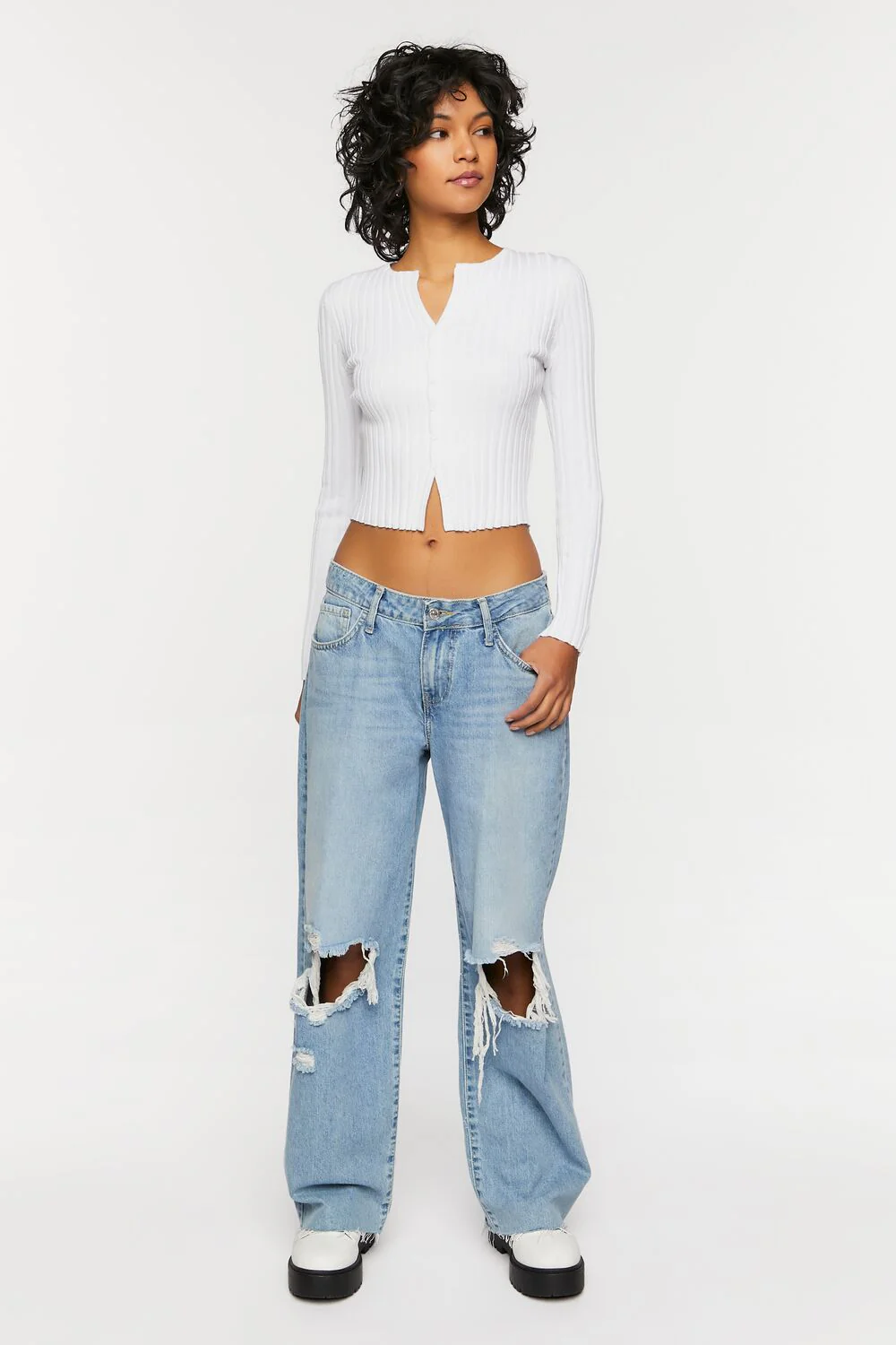 Ribbed Cardigan Sweater - Image 4