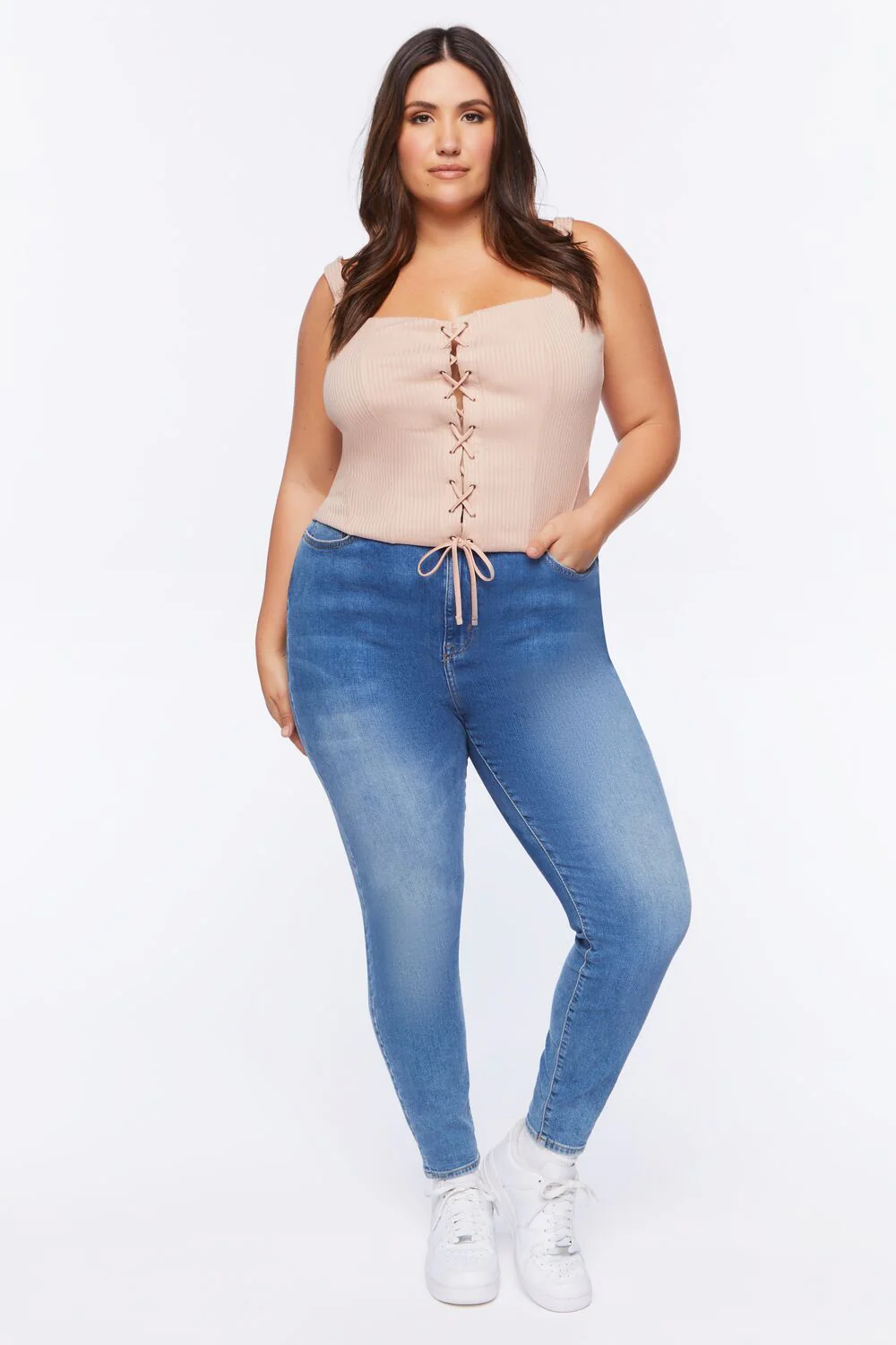 Plus Size Lace-Up Top - Image 4