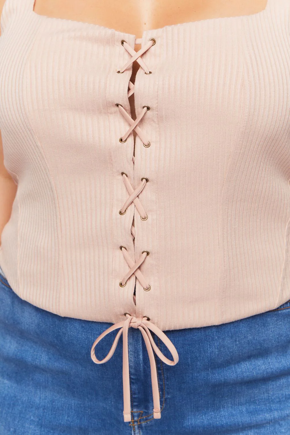 Plus Size Lace-Up Top - Image 5