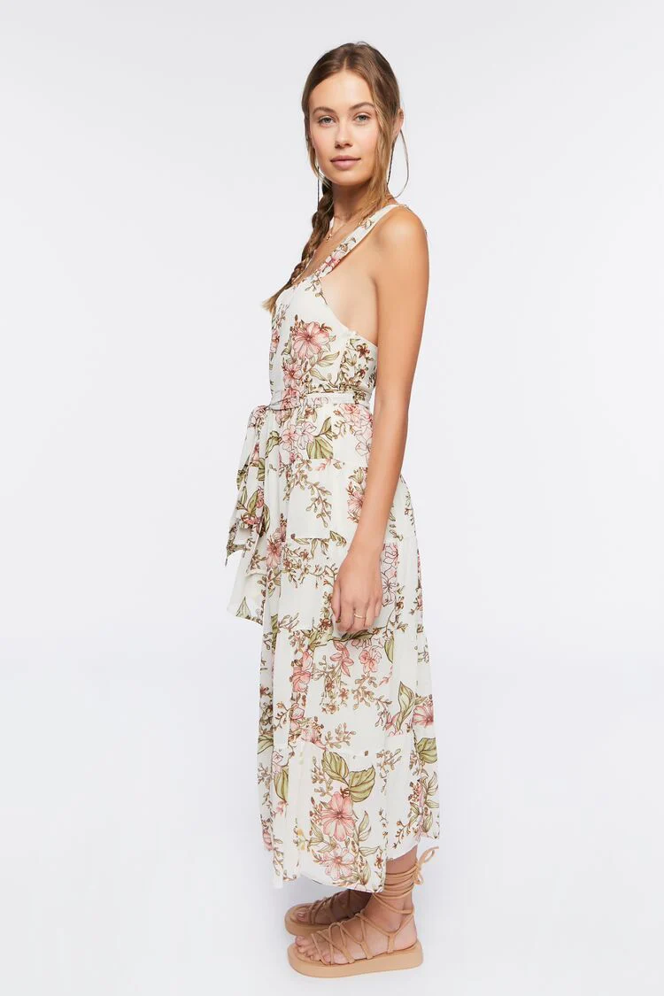 Chiffon Floral Print Midi Dress - Image 2