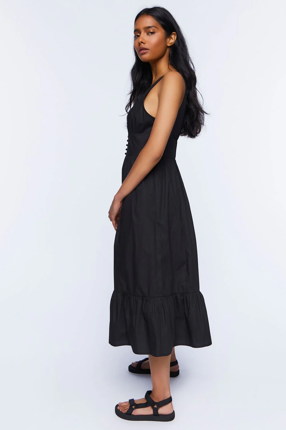 Plunging Midi Dress - Image 2