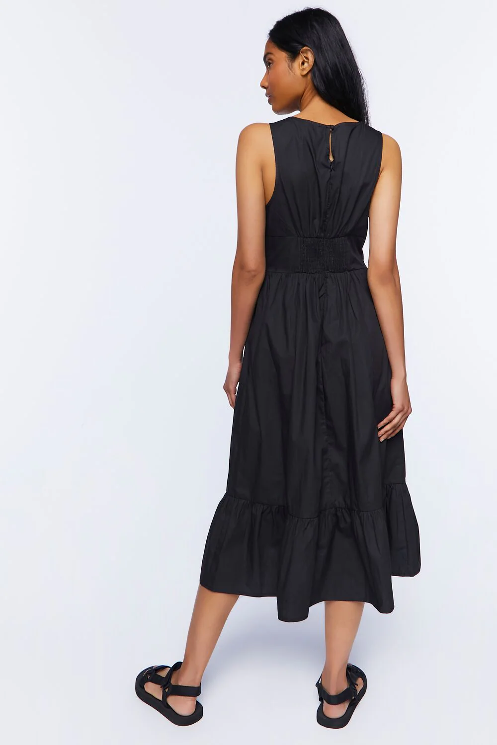 Plunging Midi Dress - Image 3