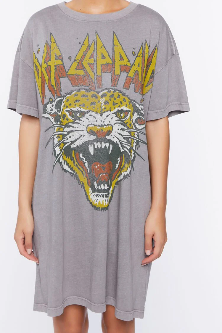 Def Leppard Graphic T-Shirt Dress - Image 5