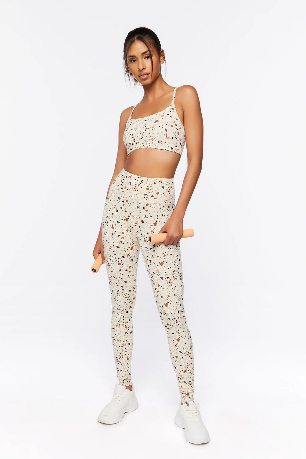 Terrazzo Print Sports Bra - Image 4