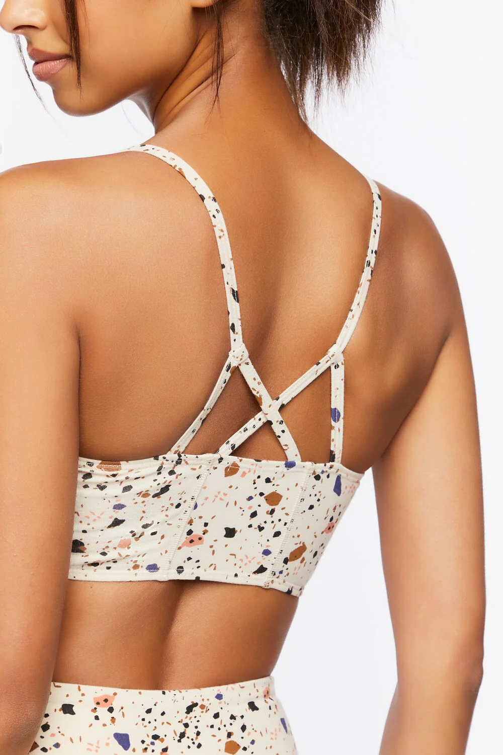 Terrazzo Print Sports Bra - Image 5
