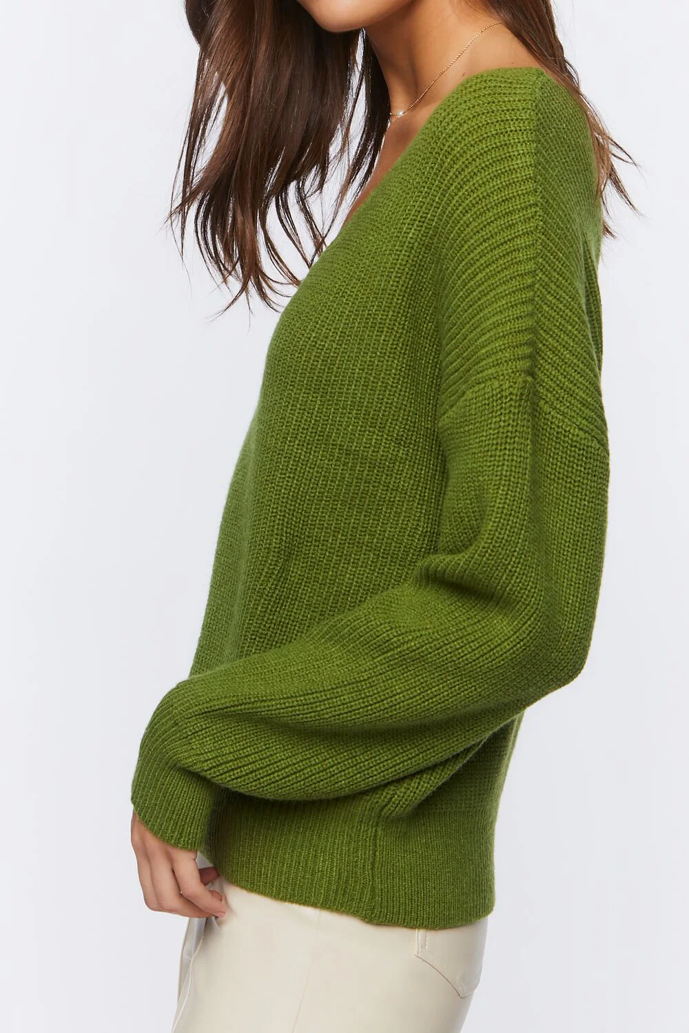 Ribbed Drop-Sleeve Sweater - Image 2