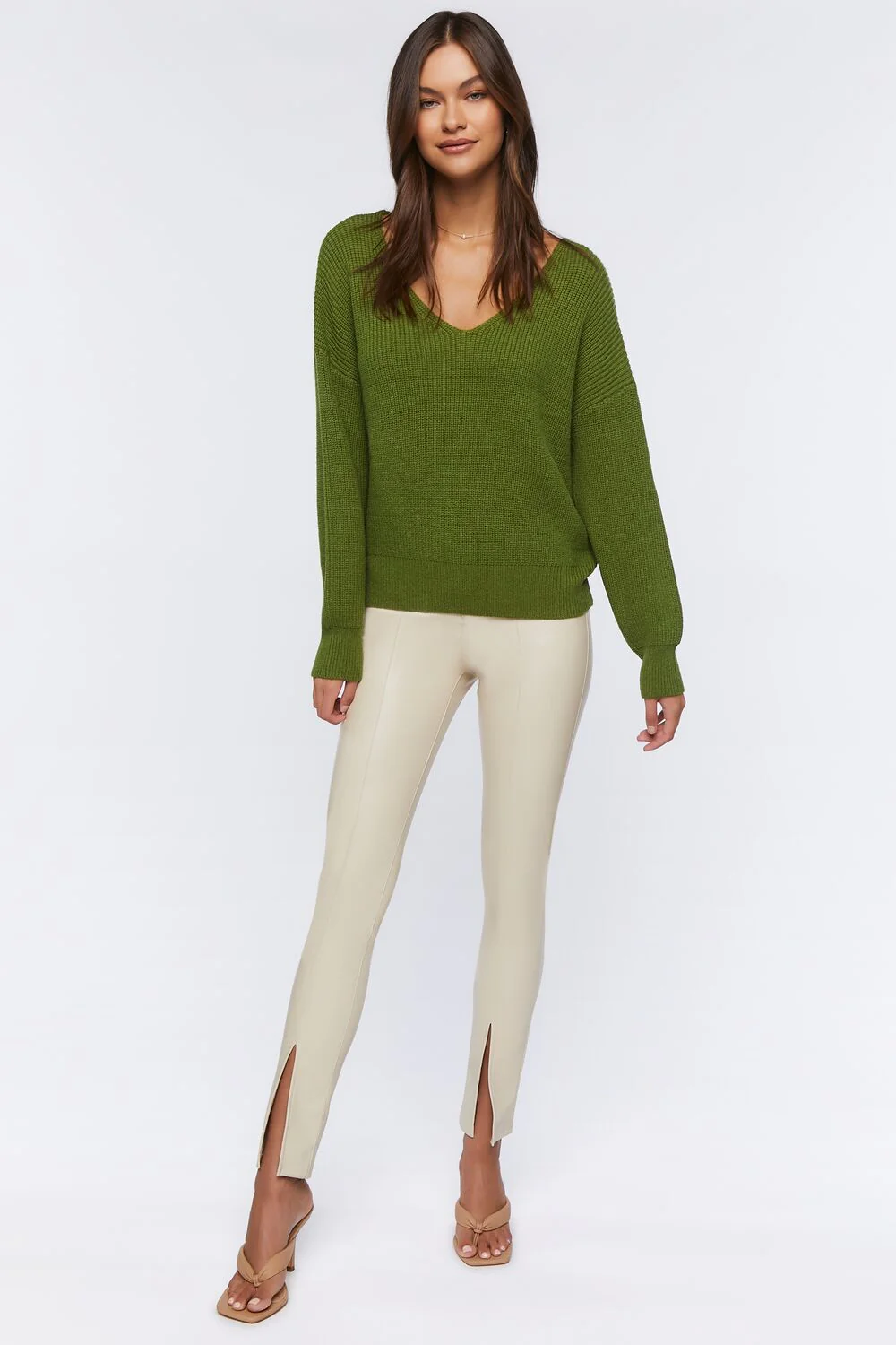 Ribbed Drop-Sleeve Sweater - Image 4