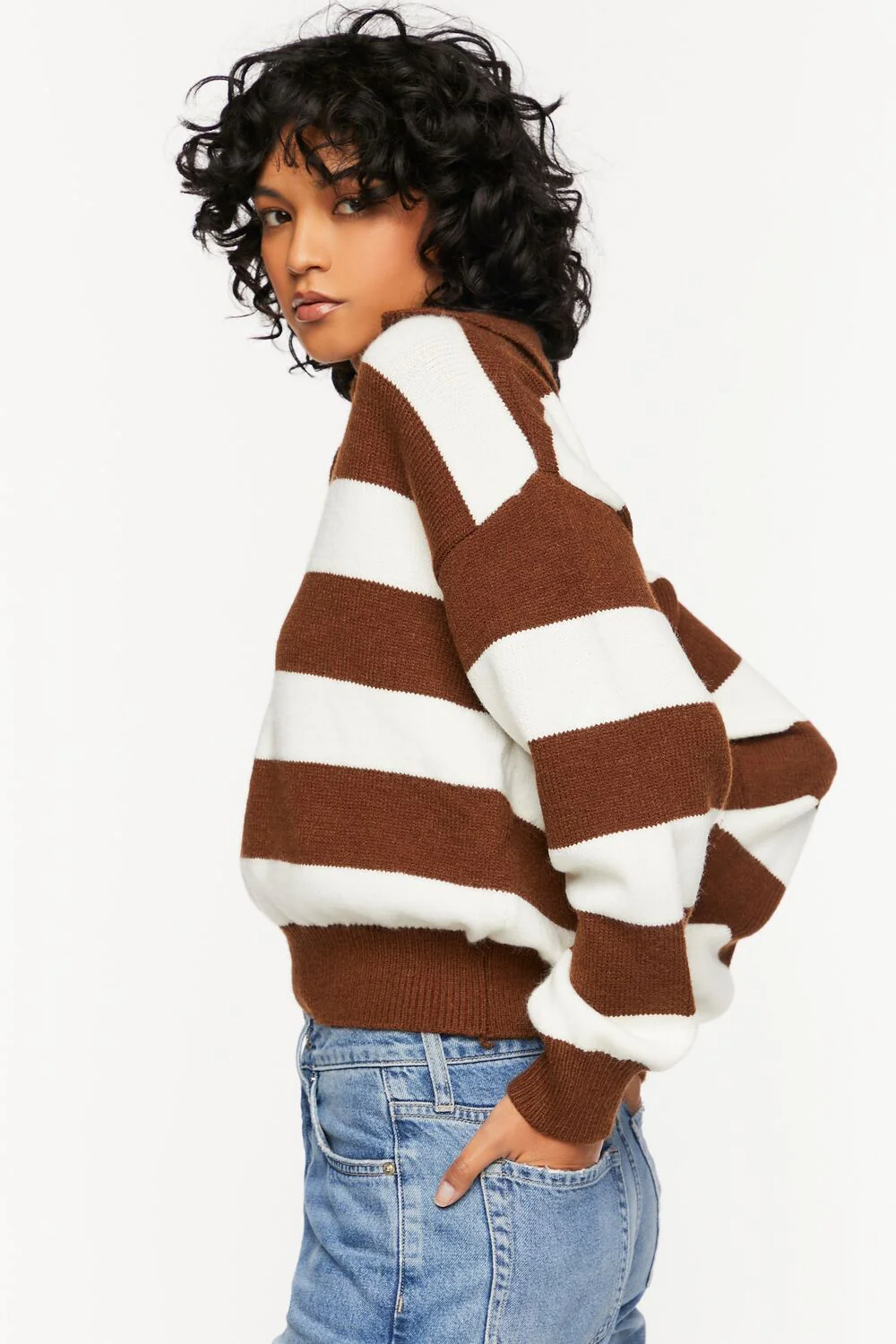 Striped Collared Sweater - Image 2