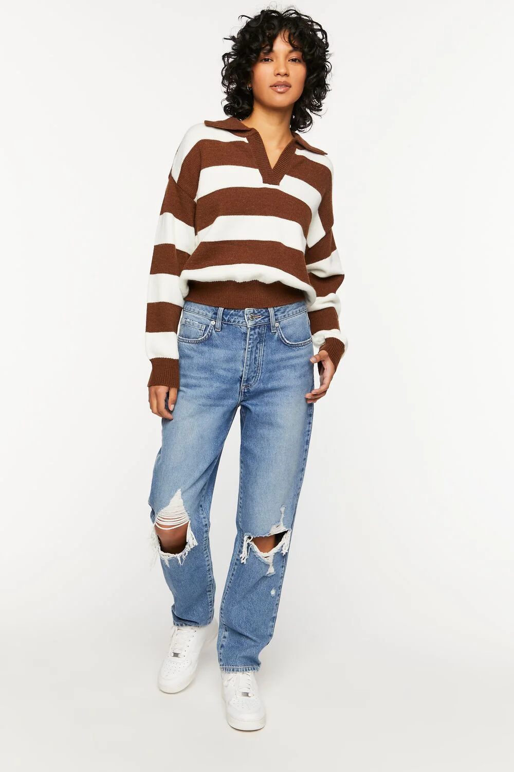 Striped Collared Sweater - Image 4