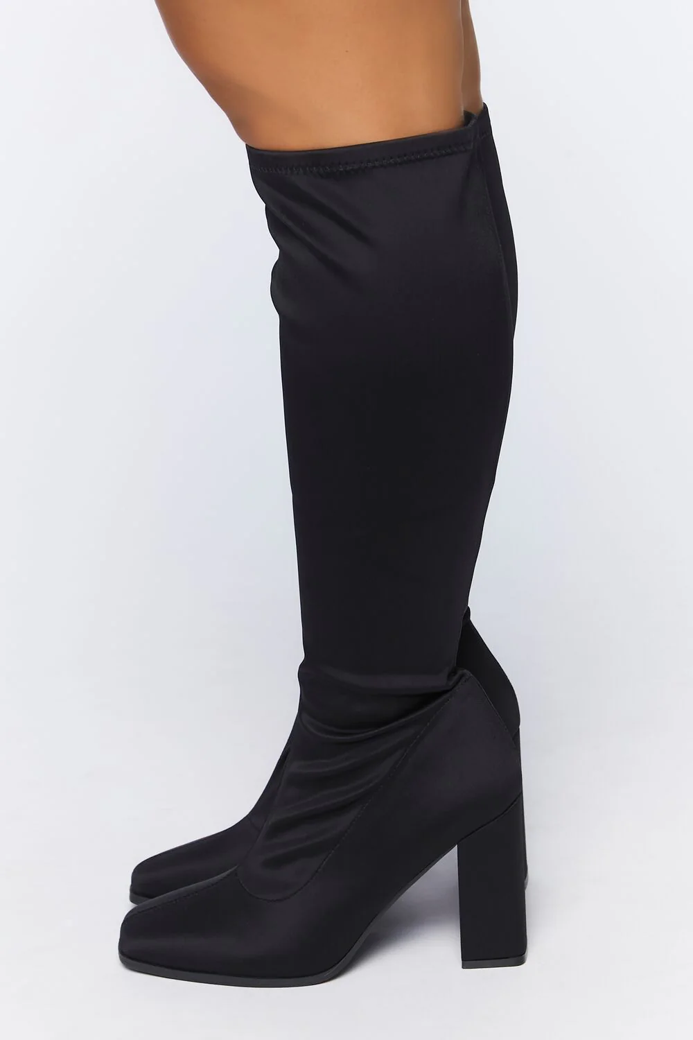 Knee-High Block Heel Boots (Wide) - Image 2
