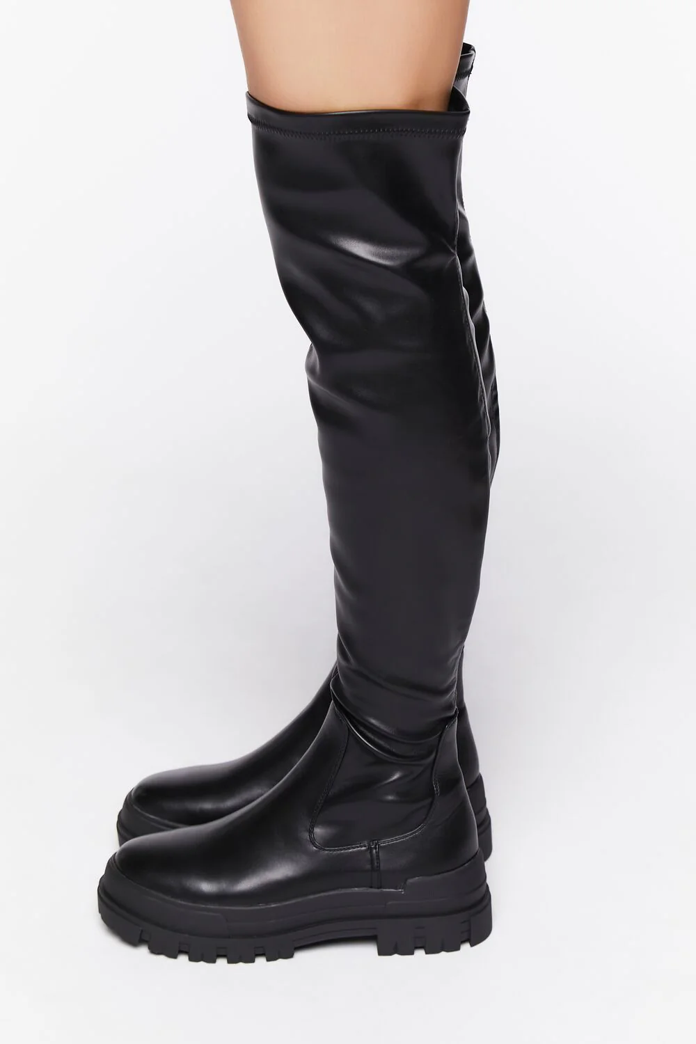 Over-the-Knee Lug-Sole Boots - Image 2