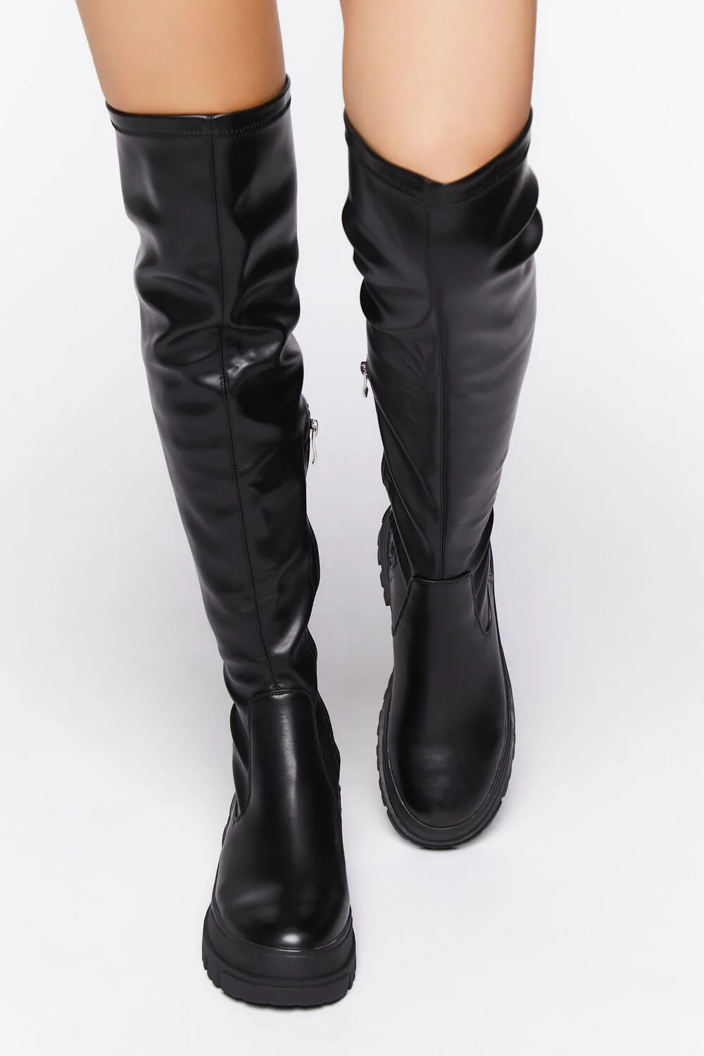 Over-the-Knee Lug-Sole Boots - Image 4