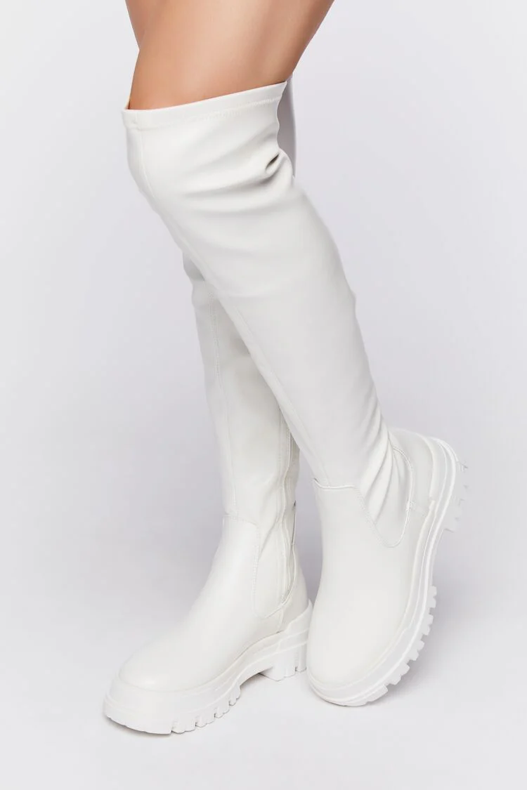 Over-the-Knee Lug-Sole Boots - Image 5