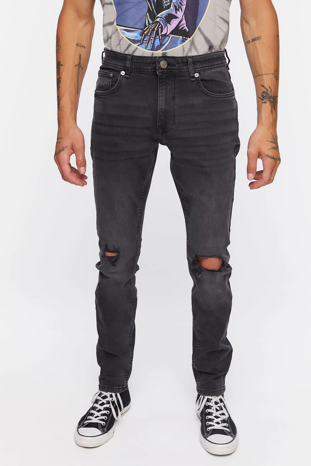 Premium Distressed Slim-Fit Jeans - Image 2