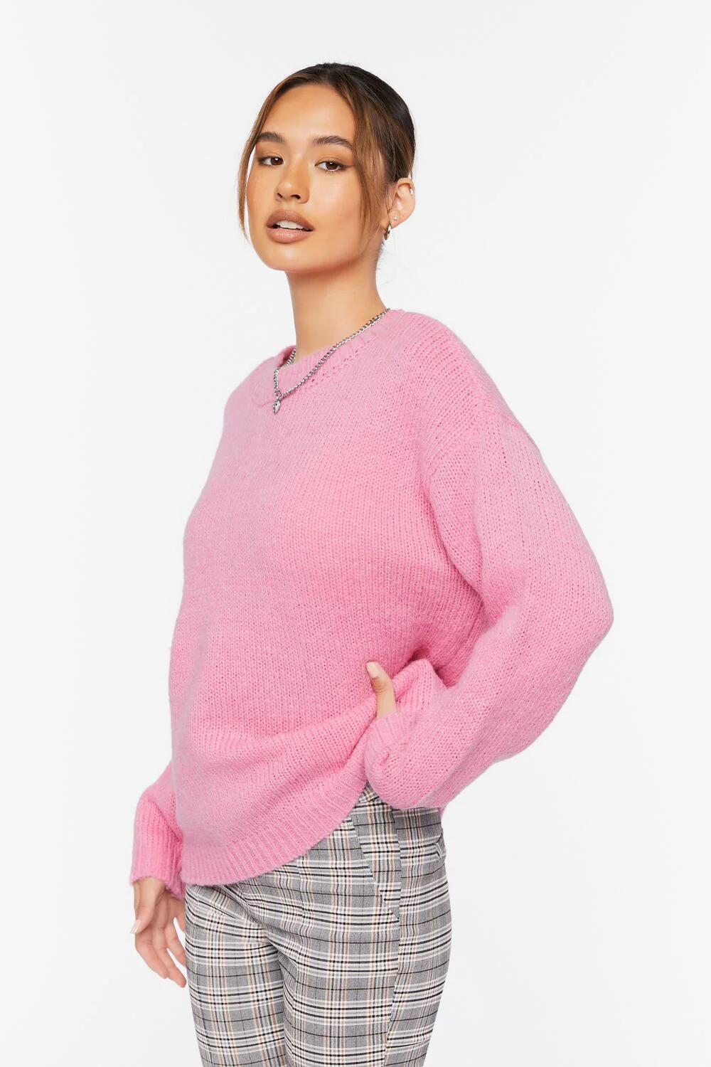 Drop-Sleeve Crew Neck Sweater - Image 2