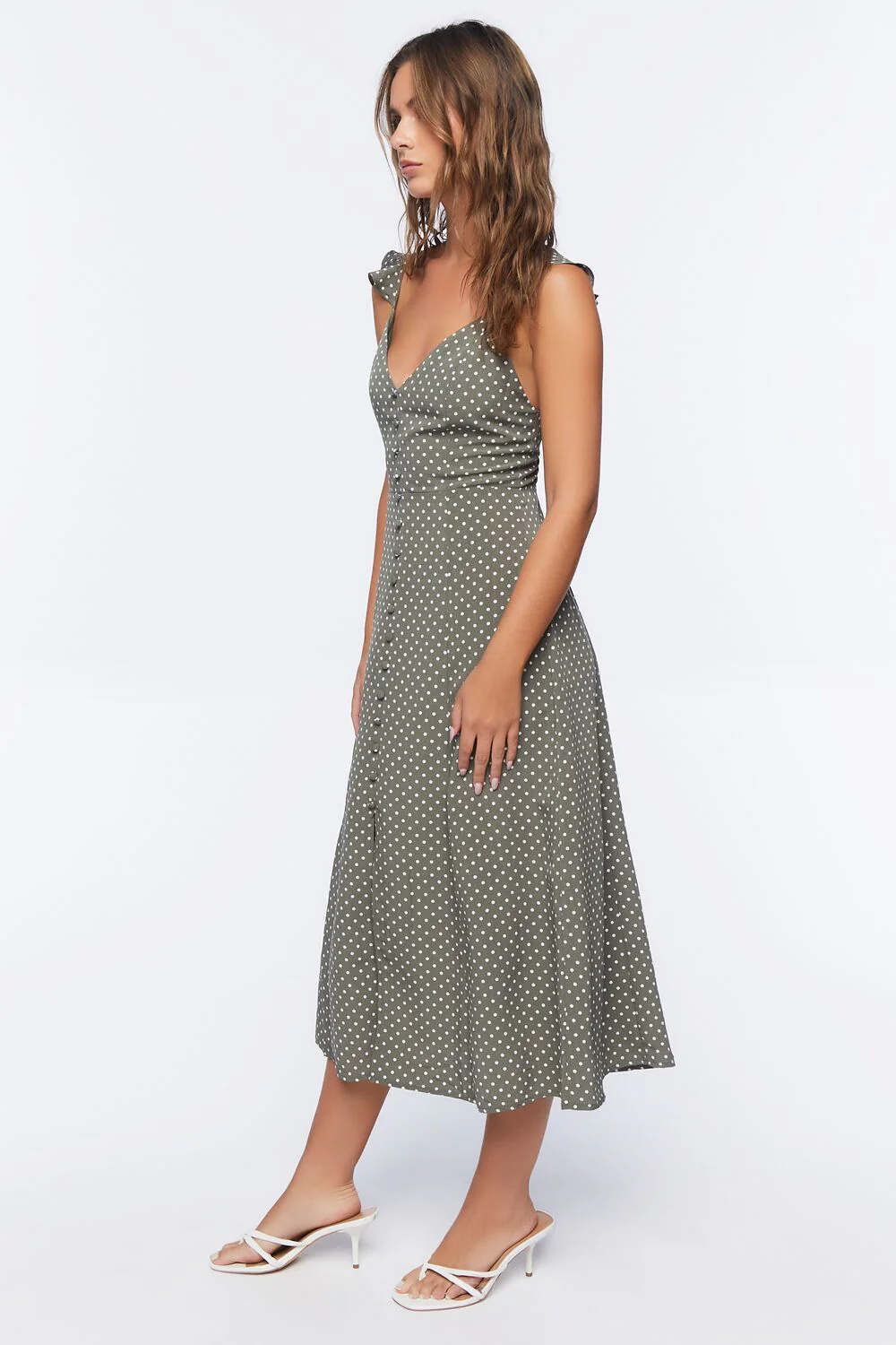 Polka Dot Cami Midi Dress - Image 2