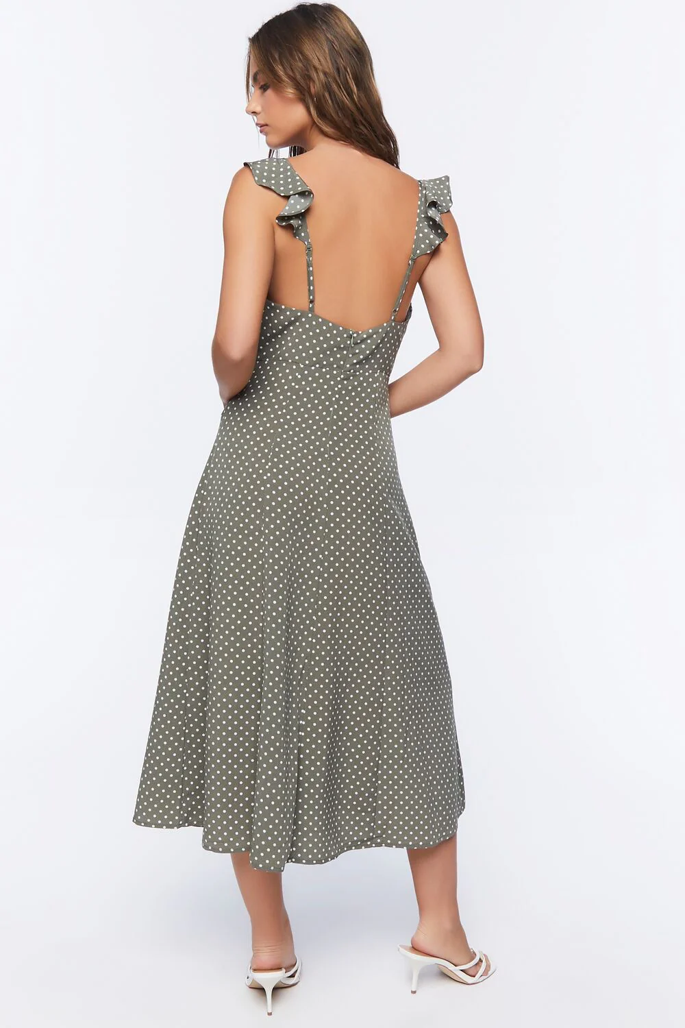 Polka Dot Cami Midi Dress - Image 3