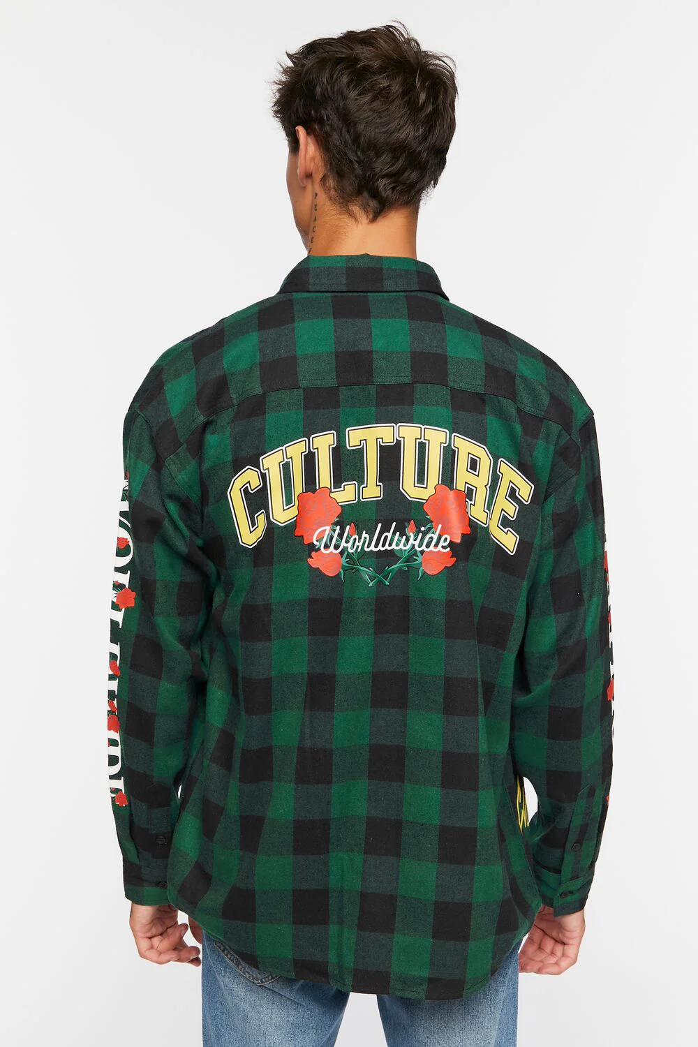 Culture Graphic Plaid Shirt - Image 3