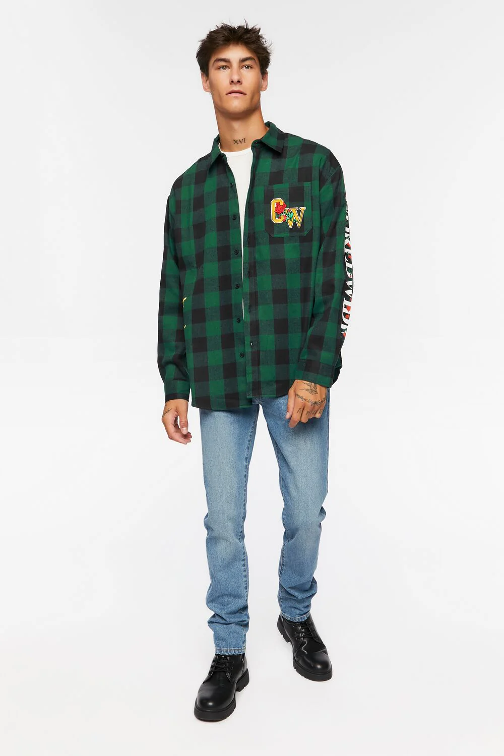 Culture Graphic Plaid Shirt - Image 4