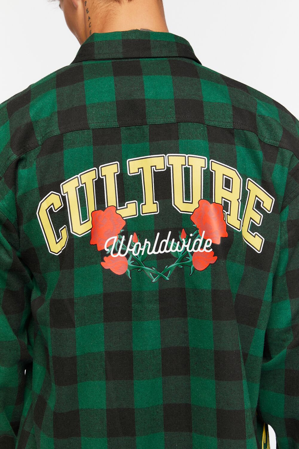Culture Graphic Plaid Shirt - Image 7