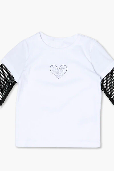 Girls Heart Graphic Combo Tee (Kids) - Image 3