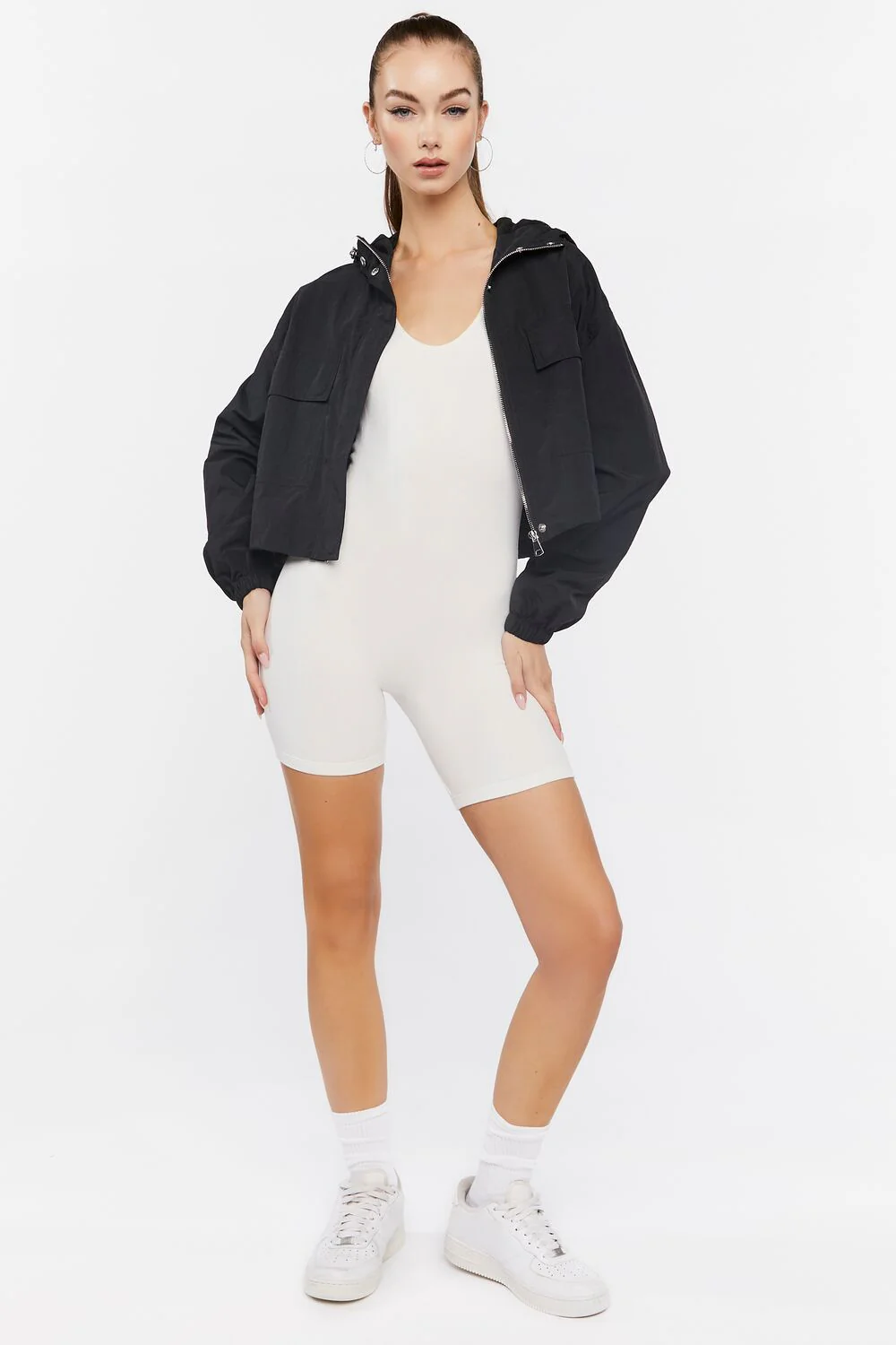 Cropped Windbreaker Jacket - Image 4
