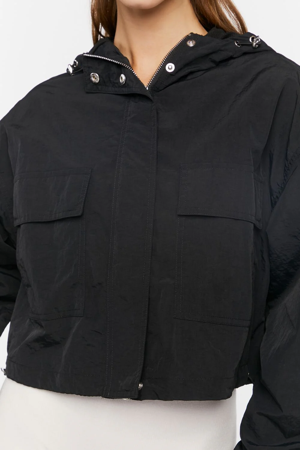 Cropped Windbreaker Jacket - Image 5