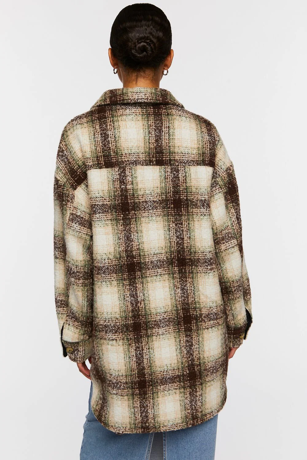 Plaid High-Low Shacket - Image 3