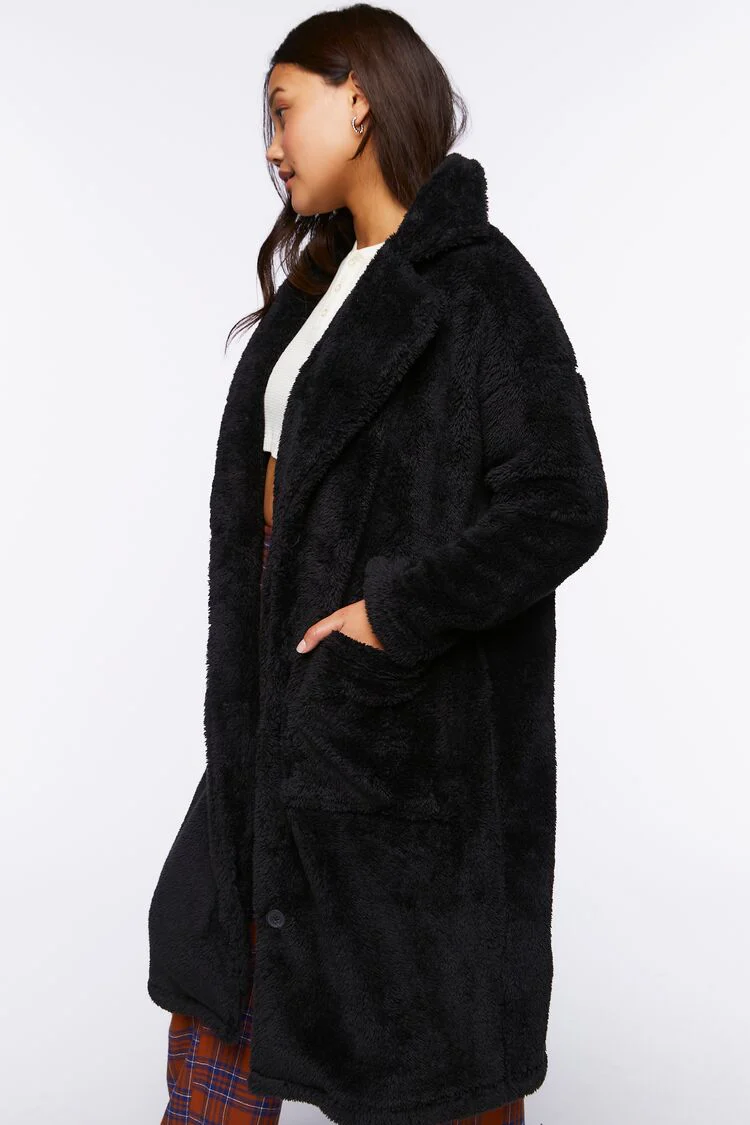 Fleece Longline Coat - Image 2