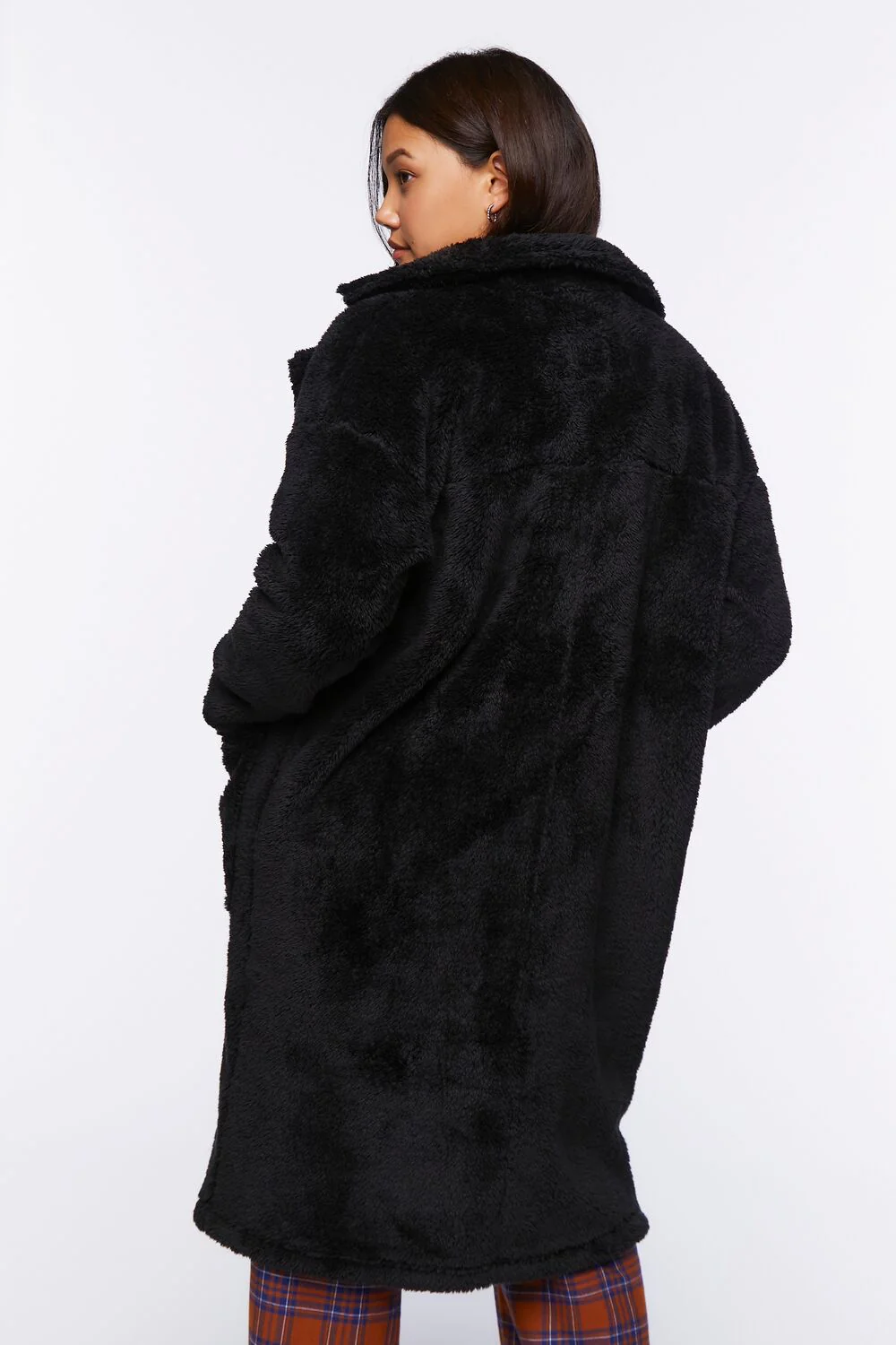 Fleece Longline Coat - Image 3