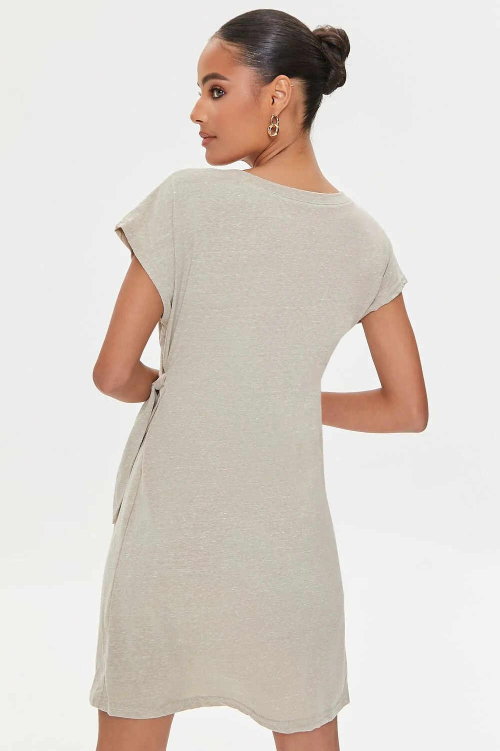 Knotted Mini T-Shirt Dress - Image 3
