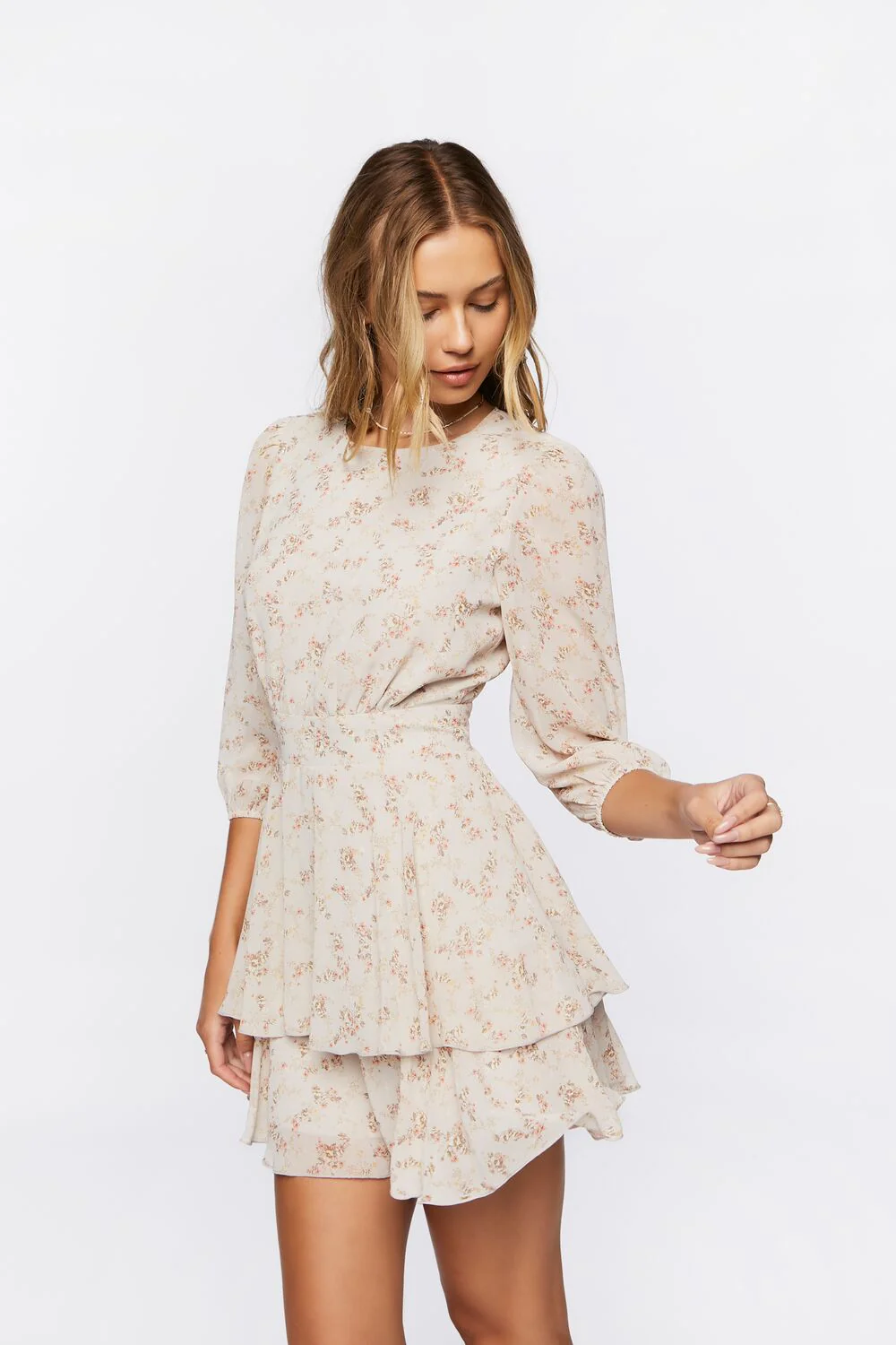 Floral Print Mini Dress - Image 2