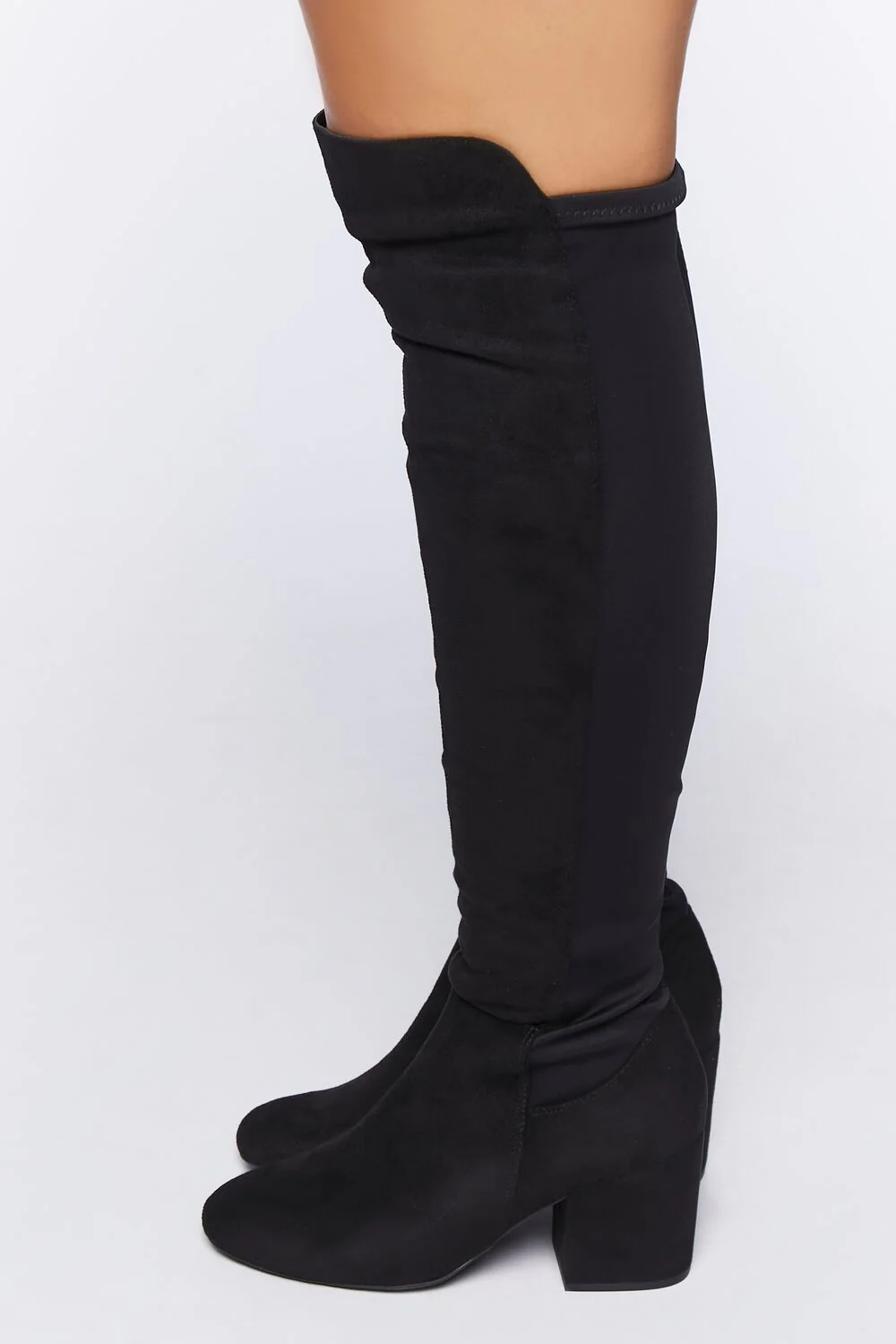 Faux Suede Block Heel Boots (Wide) - Image 2