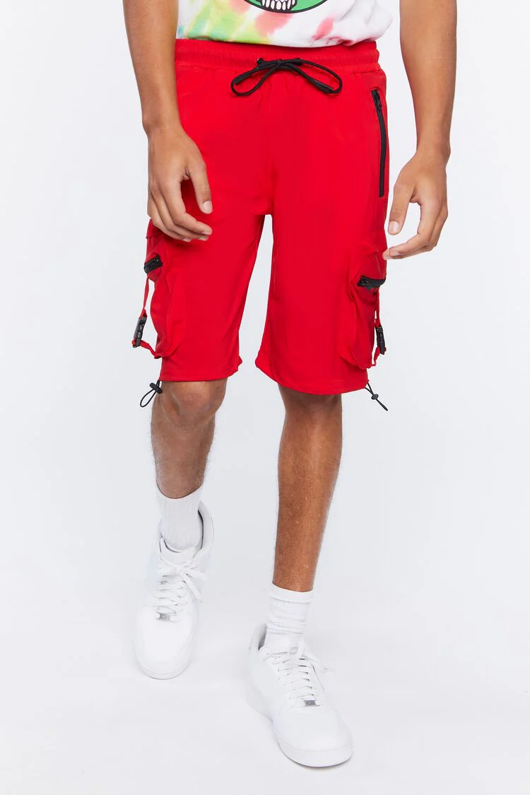 Drawstring Utility Cargo Shorts - Image 2