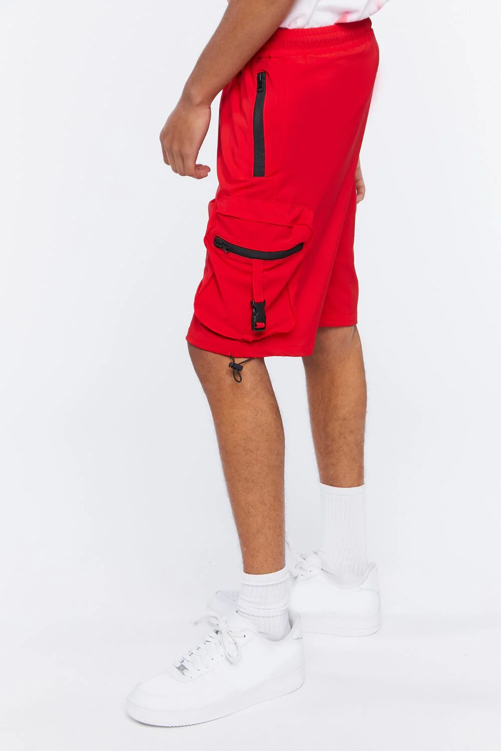 Drawstring Utility Cargo Shorts - Image 3