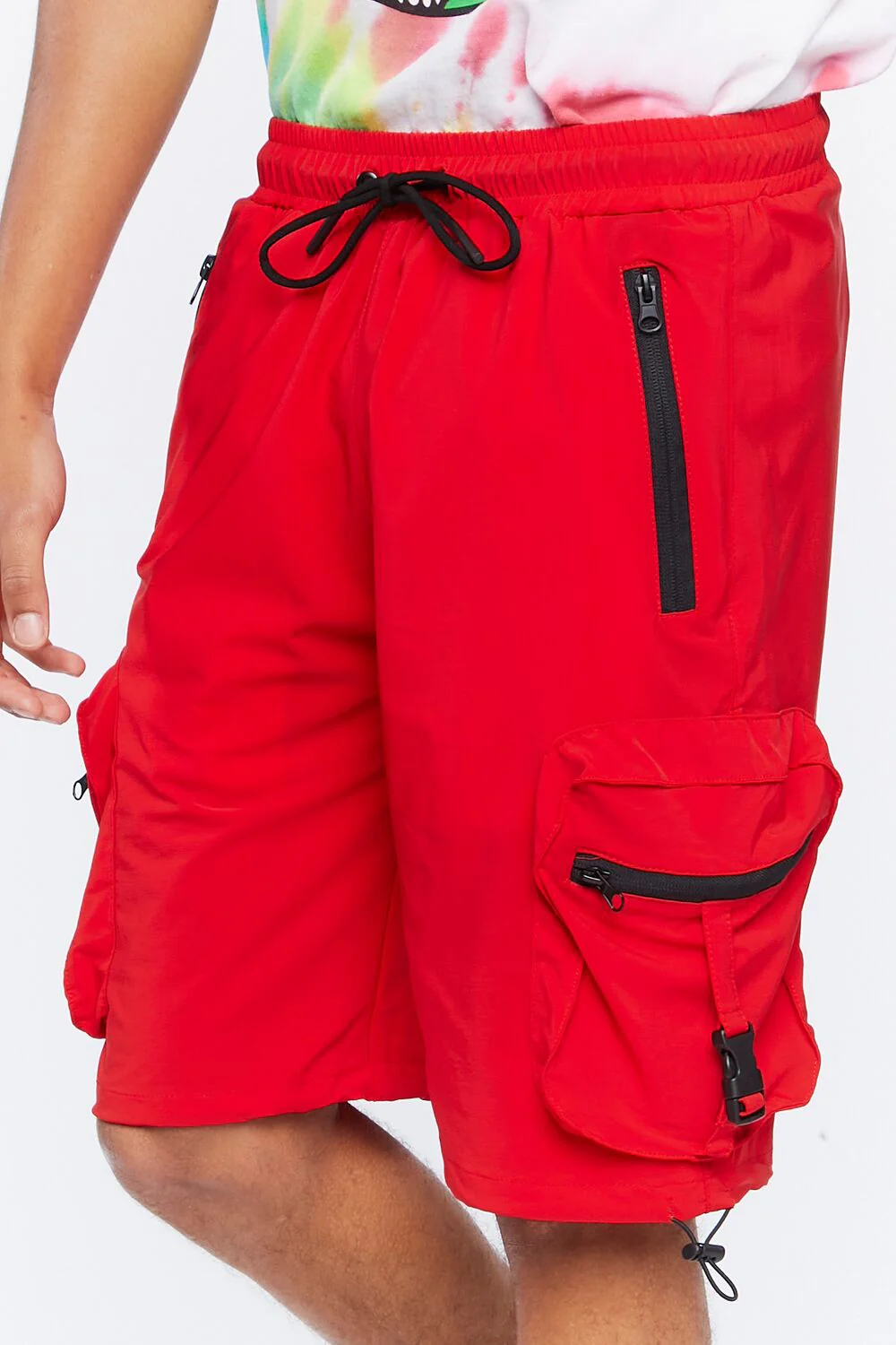 Drawstring Utility Cargo Shorts - Image 6