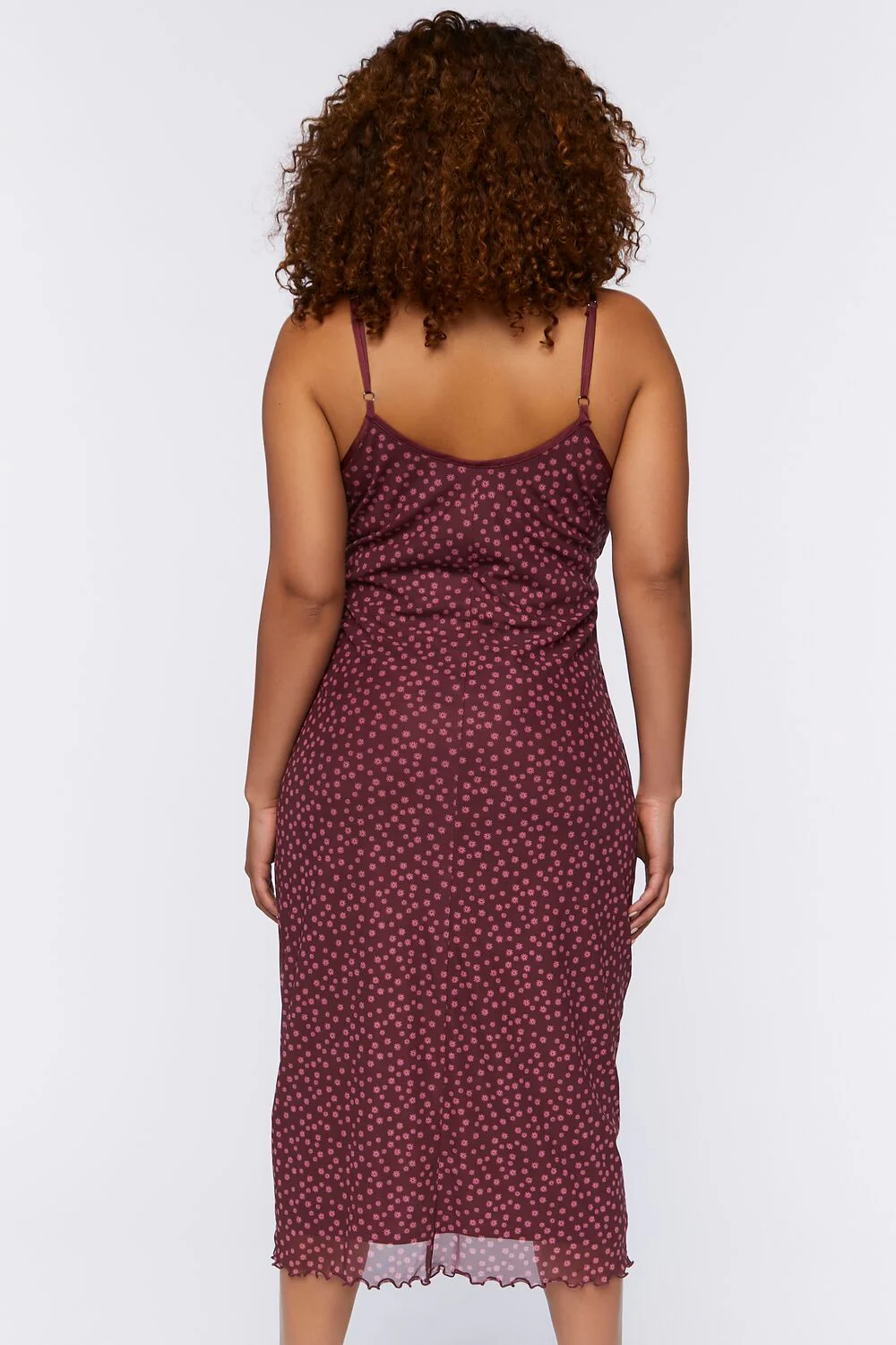 Plus Size Ditsy Floral Midi Dress - Image 3