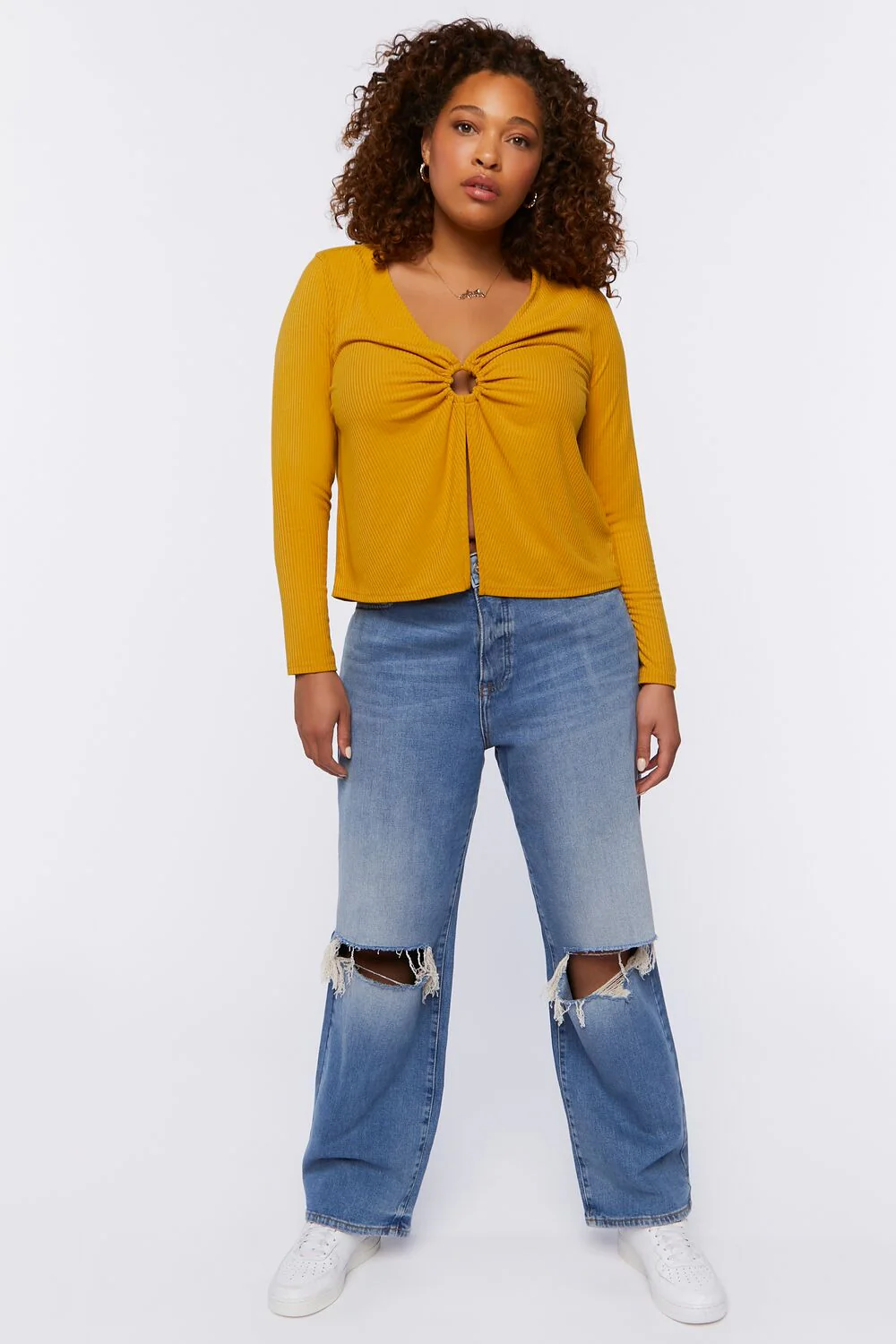 Plus Size Split-Front O-Ring Top - Image 4