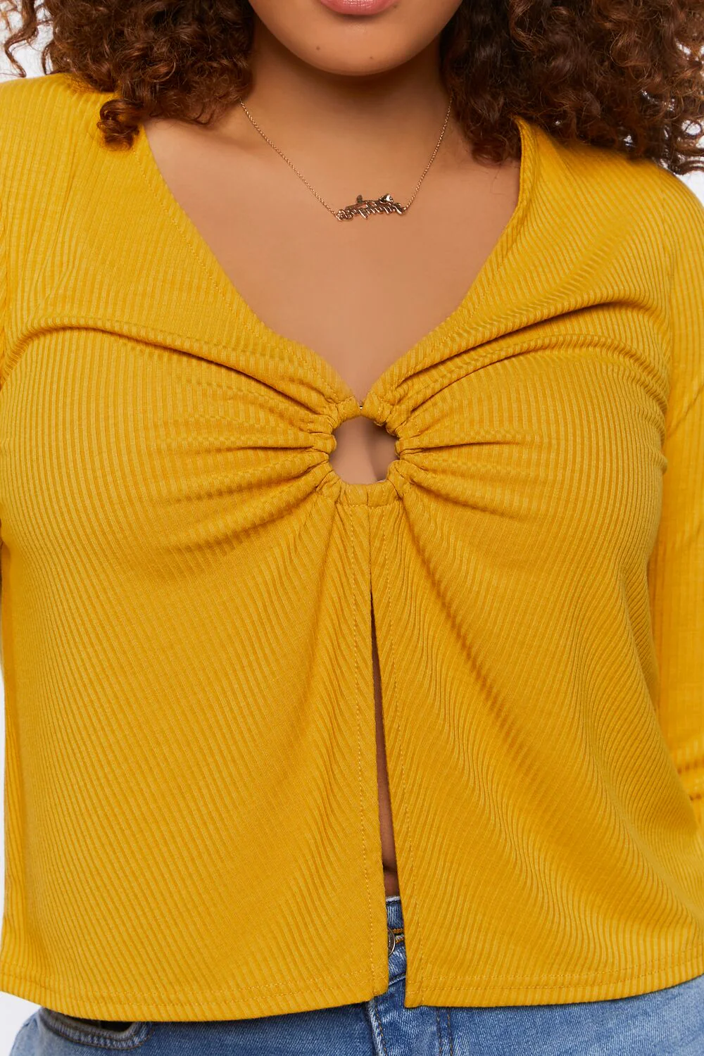 Plus Size Split-Front O-Ring Top - Image 5