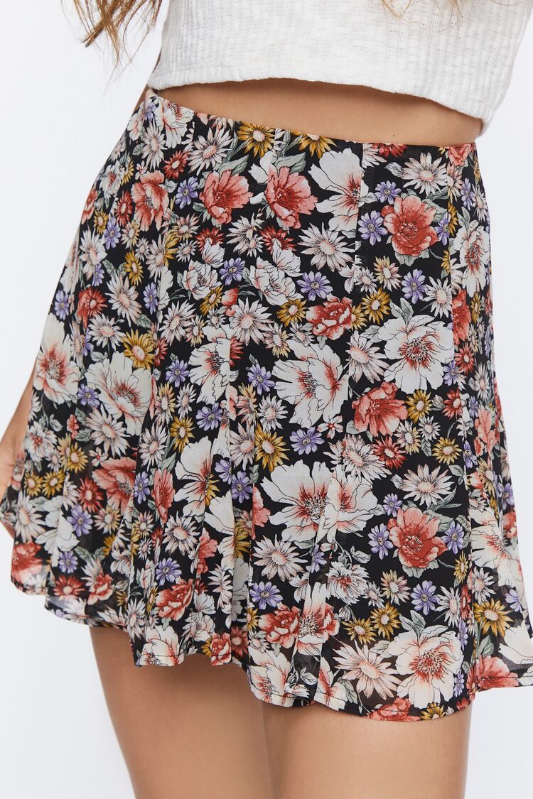 Floral Flounce Mini Skirt - Image 6