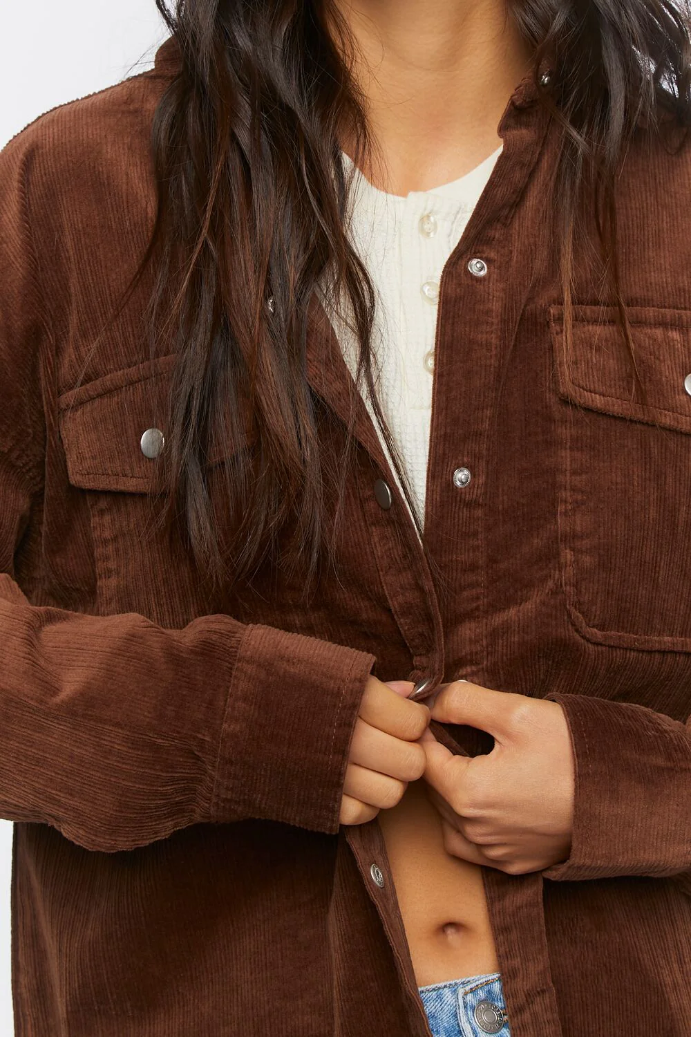 Corduroy Button-Front Shacket - Image 5