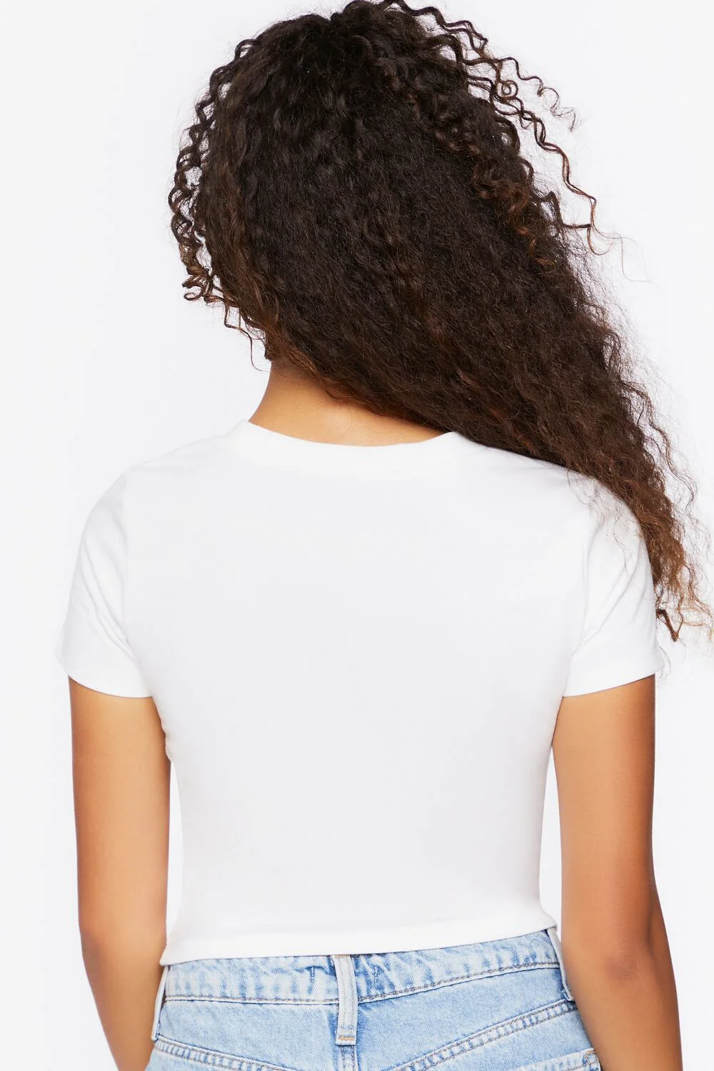 Crew Neck Cropped Tee - Image 7