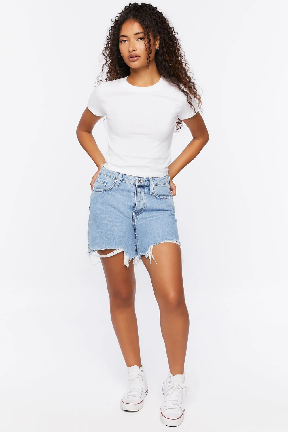 Crew Neck Cropped Tee - Image 8
