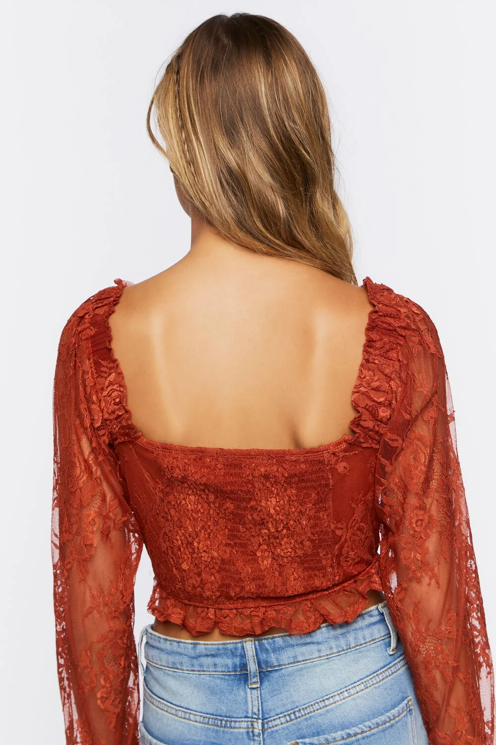 Lace Corset Crop Top - Image 3
