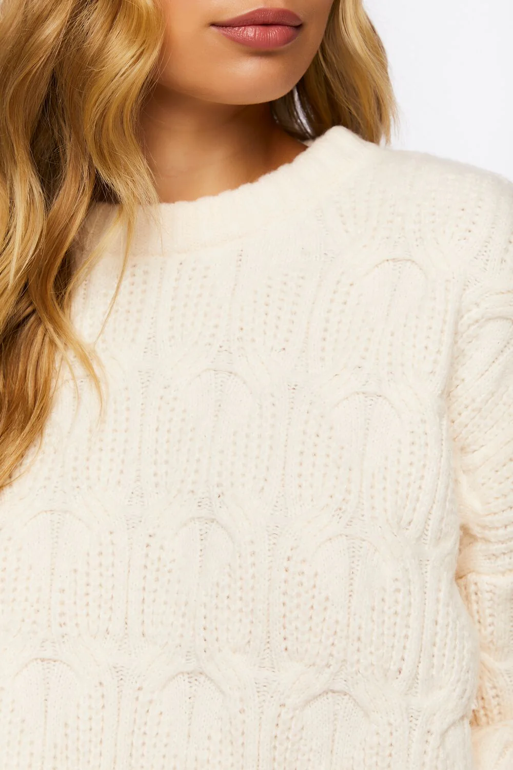 Cable Knit Crew Sweater - Image 5